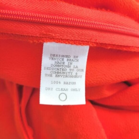 Flynn Skye Joelle Red Hot Summer Jumpsuit Womens Small Straight Leg front tie - Picture 9 of 12